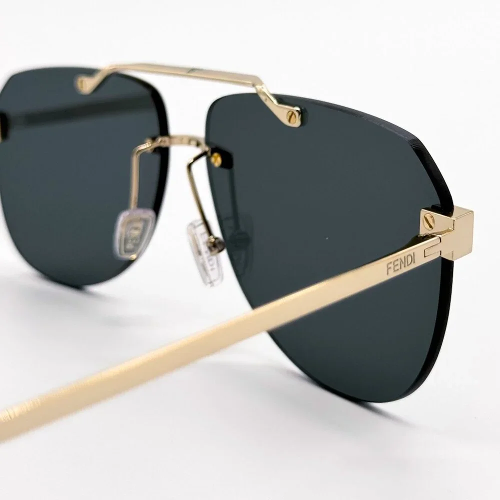 NEW FENDI SUNGLASSES FE40115U 32N GOLD/GREEN UNISEX EYEWEAR